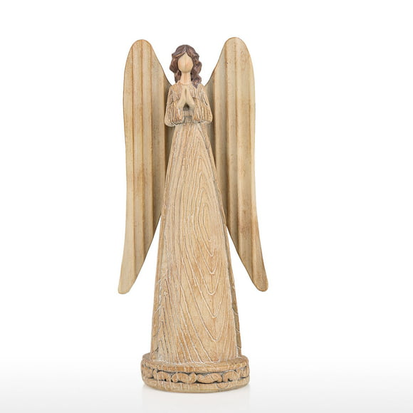A Keepsake Gift.Handmade in Russia. Wooden Figurine Angel 4,72 Tall Author's Handwork Statuette Carved and Painted by Russian Artists from Sergiev Posad.Home Decor 